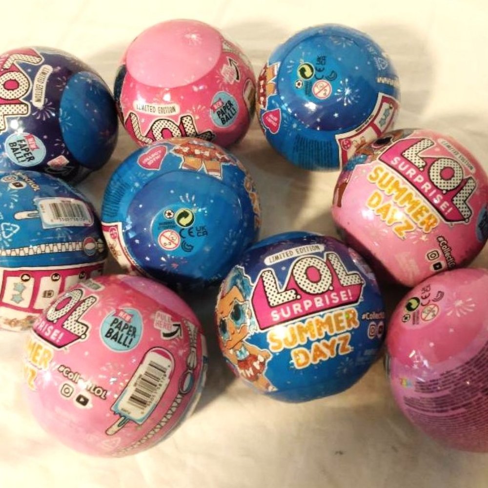 LOT 0F 10 : LOL SURPRISE! MINI MYSTERY BALLS - SUMMER DAYZ  - SEALED - NIB